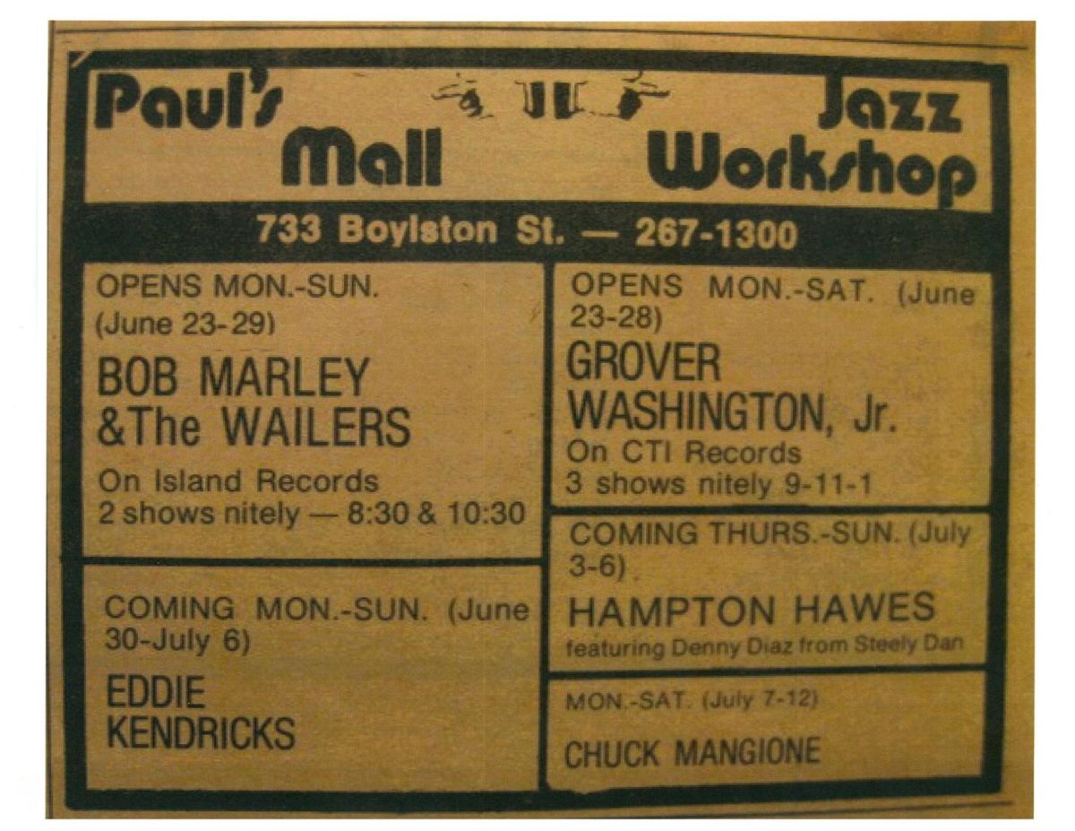 Live paul s. 1975. Live! Bob Marley. Paul's Mall Boston. Hampton Hawes Jazz. Bob Marley & the Wailers - so much Trouble in the World.